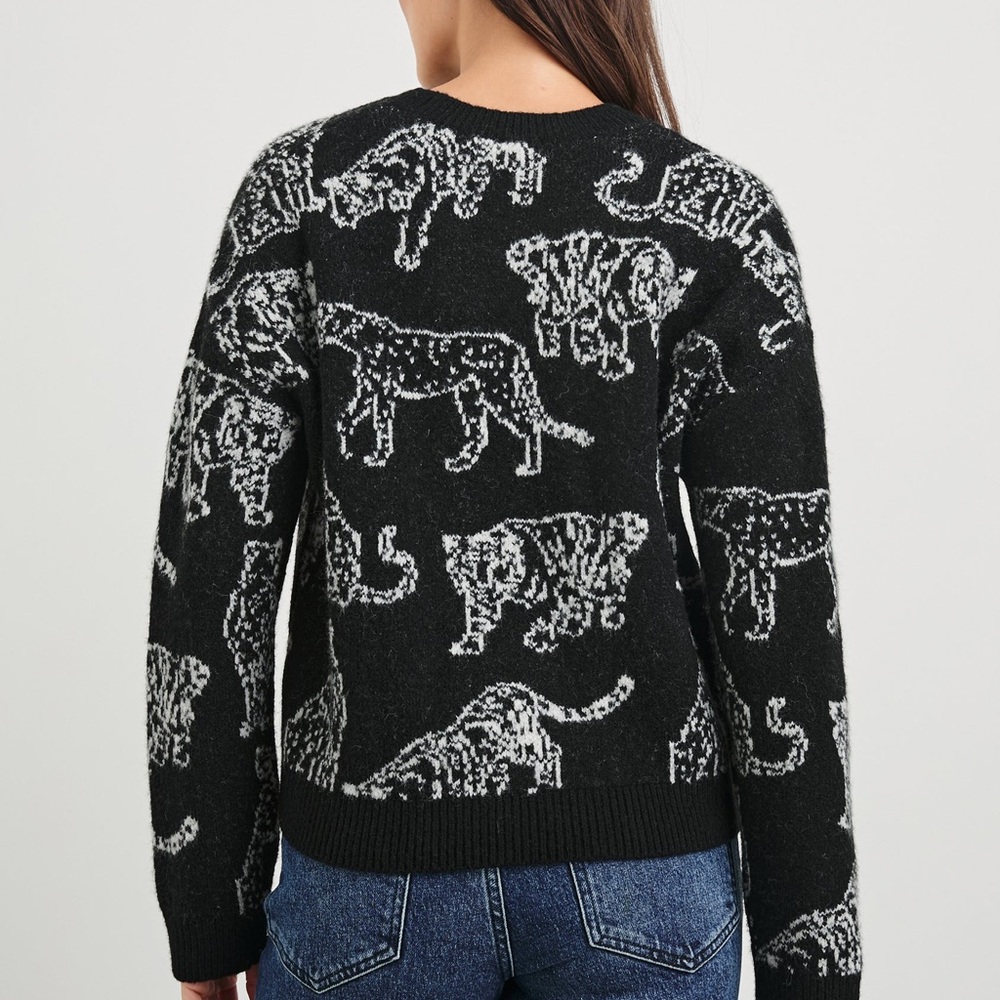 Rails Black and White Animal Print Sweater - Picture 5 of 11